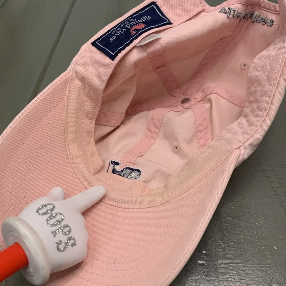 Vineyard Vines Texas Hat Pink Strapback Cap Adjustable Womens Ladies